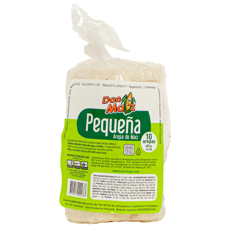 Arepa Pequena DON MAIZ 400g